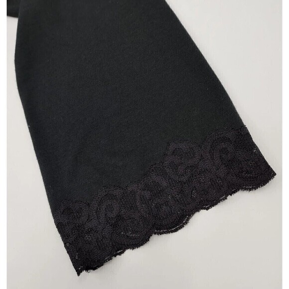 Natori Congo Pajama Top Womens Large Black Loungewear Lace Long Sleeve Pj Shirt - Picture 3 of 9